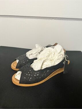Spring Step Laser Cut Slingback Sandal